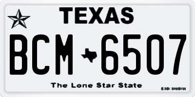 TX license plate BCM6507