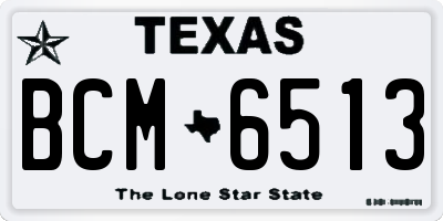 TX license plate BCM6513