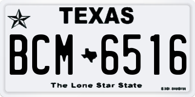 TX license plate BCM6516