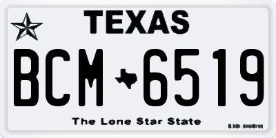 TX license plate BCM6519
