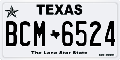 TX license plate BCM6524