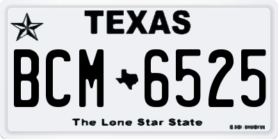 TX license plate BCM6525