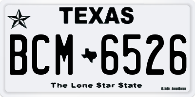 TX license plate BCM6526