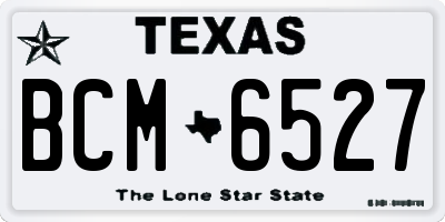 TX license plate BCM6527