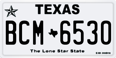 TX license plate BCM6530