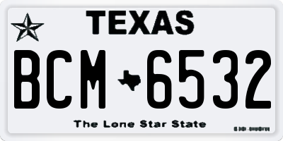 TX license plate BCM6532