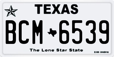 TX license plate BCM6539