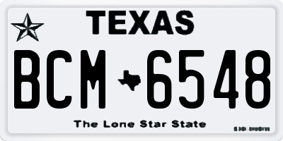 TX license plate BCM6548