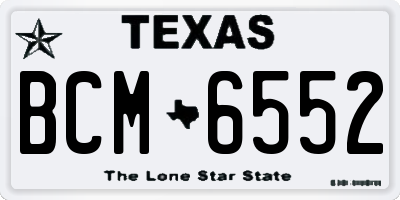TX license plate BCM6552