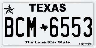 TX license plate BCM6553