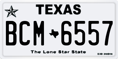 TX license plate BCM6557