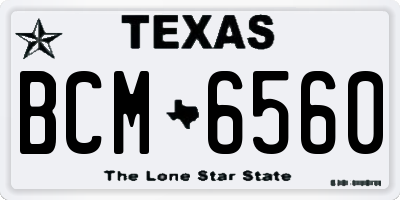 TX license plate BCM6560