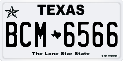 TX license plate BCM6566