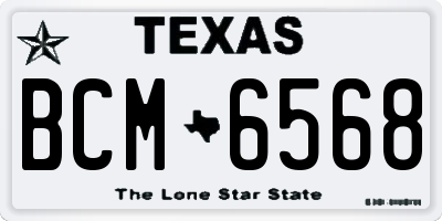 TX license plate BCM6568