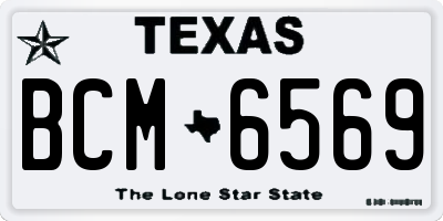 TX license plate BCM6569
