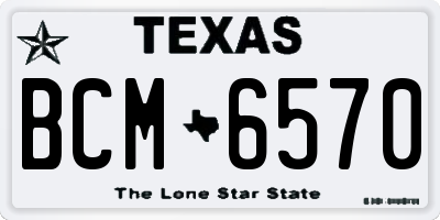 TX license plate BCM6570