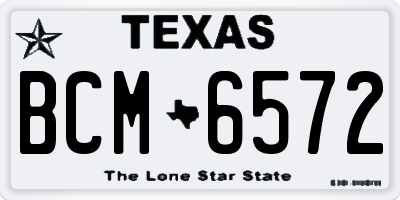 TX license plate BCM6572