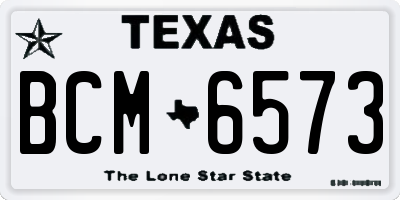 TX license plate BCM6573