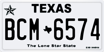 TX license plate BCM6574