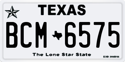 TX license plate BCM6575