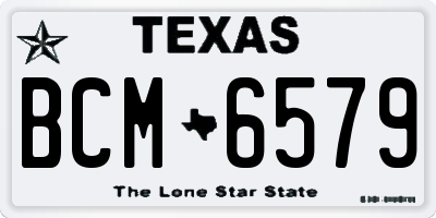 TX license plate BCM6579