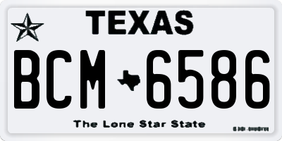 TX license plate BCM6586