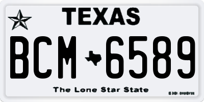 TX license plate BCM6589