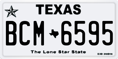 TX license plate BCM6595