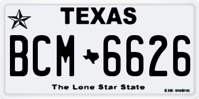 TX license plate BCM6626