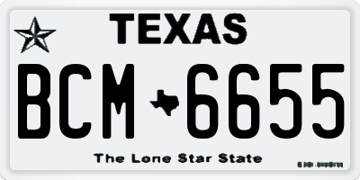 TX license plate BCM6655