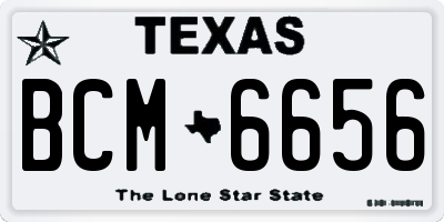 TX license plate BCM6656