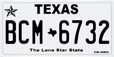 TX license plate BCM6732