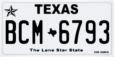 TX license plate BCM6793