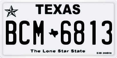 TX license plate BCM6813