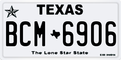 TX license plate BCM6906