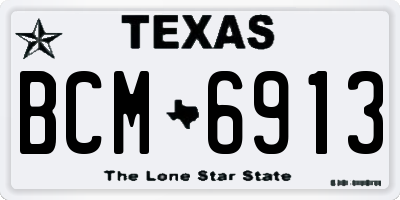 TX license plate BCM6913
