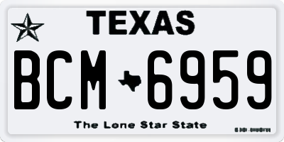 TX license plate BCM6959
