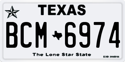 TX license plate BCM6974