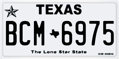 TX license plate BCM6975