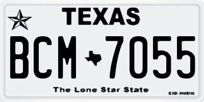 TX license plate BCM7055