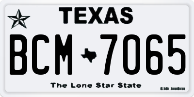 TX license plate BCM7065
