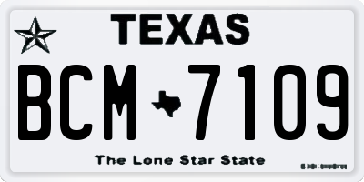 TX license plate BCM7109