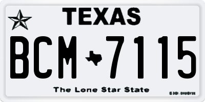 TX license plate BCM7115