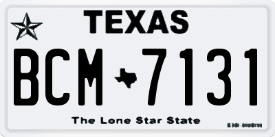 TX license plate BCM7131