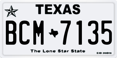 TX license plate BCM7135