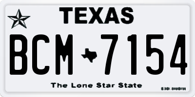 TX license plate BCM7154