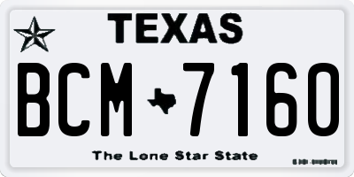 TX license plate BCM7160
