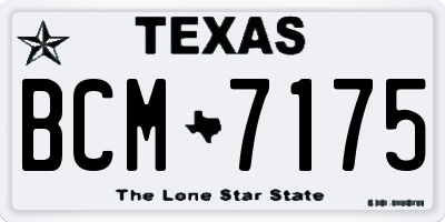 TX license plate BCM7175