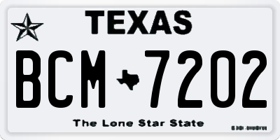 TX license plate BCM7202