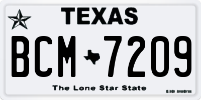 TX license plate BCM7209